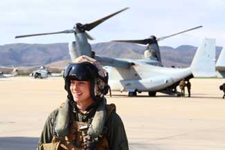 Maj. Patricia Linck-Mceaney was an MV-22 pilot for six years. The loss of her friend Nick ultimately led to her decision to never fly the Osprey again.