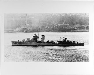 USS Hughes photographed circa 1939-1940. Photo courtesy of the U.S. Naval History and Heritage Command Photograph.
