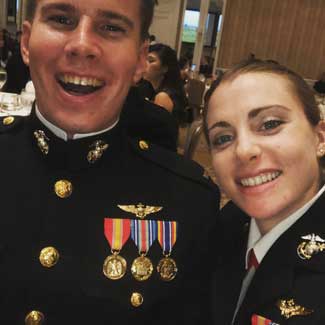 Nick and Patricia Linck-Mceaney about a year after they met and just before they deployed to Kuwait for the first time.