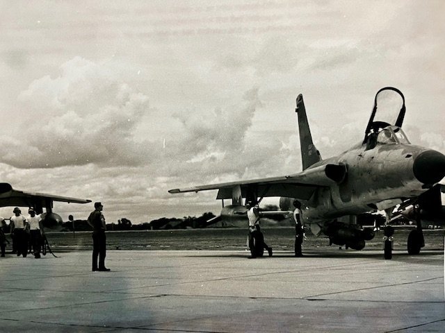 Korat-based F-105s are prepared for a mission to North Vietnam.