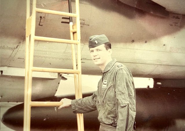 Terry Arnold after a flight in an F-105F as a passenger on a maintenance flight check.