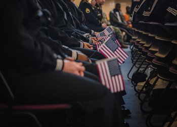 Airmen at Joint Base San Antonio-Lackland became U.S. citizens during basic military training in April 2023. Advocates for deported veterans want all non-citizen enlistees to have the opportunity to naturalize during basic training.