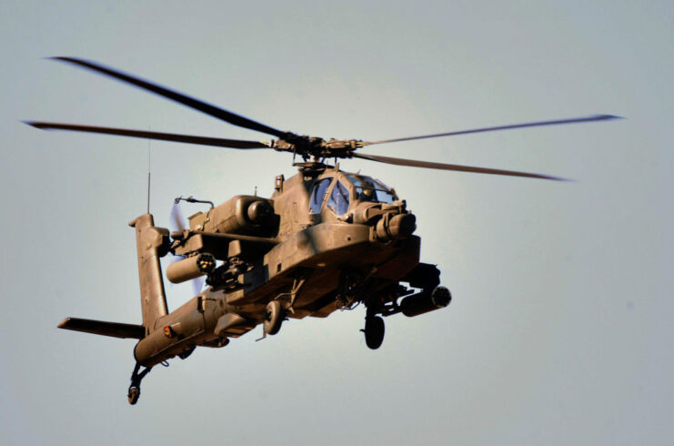Boeing AH-64 Apache in flight